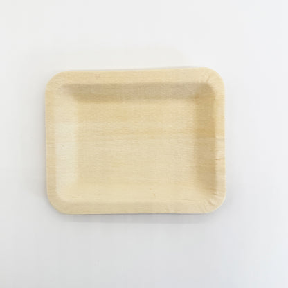 4.7"x3.7" Rectangle Wooden Plate