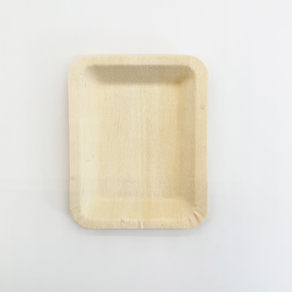 4.7"x3.7" Rectangle Wooden Plate