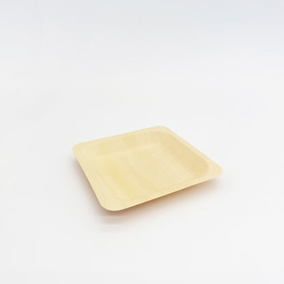 6"x6" Square Wooden Plate