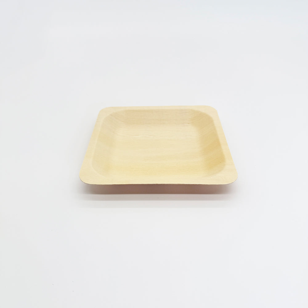 6"x6" Square Wooden Plate
