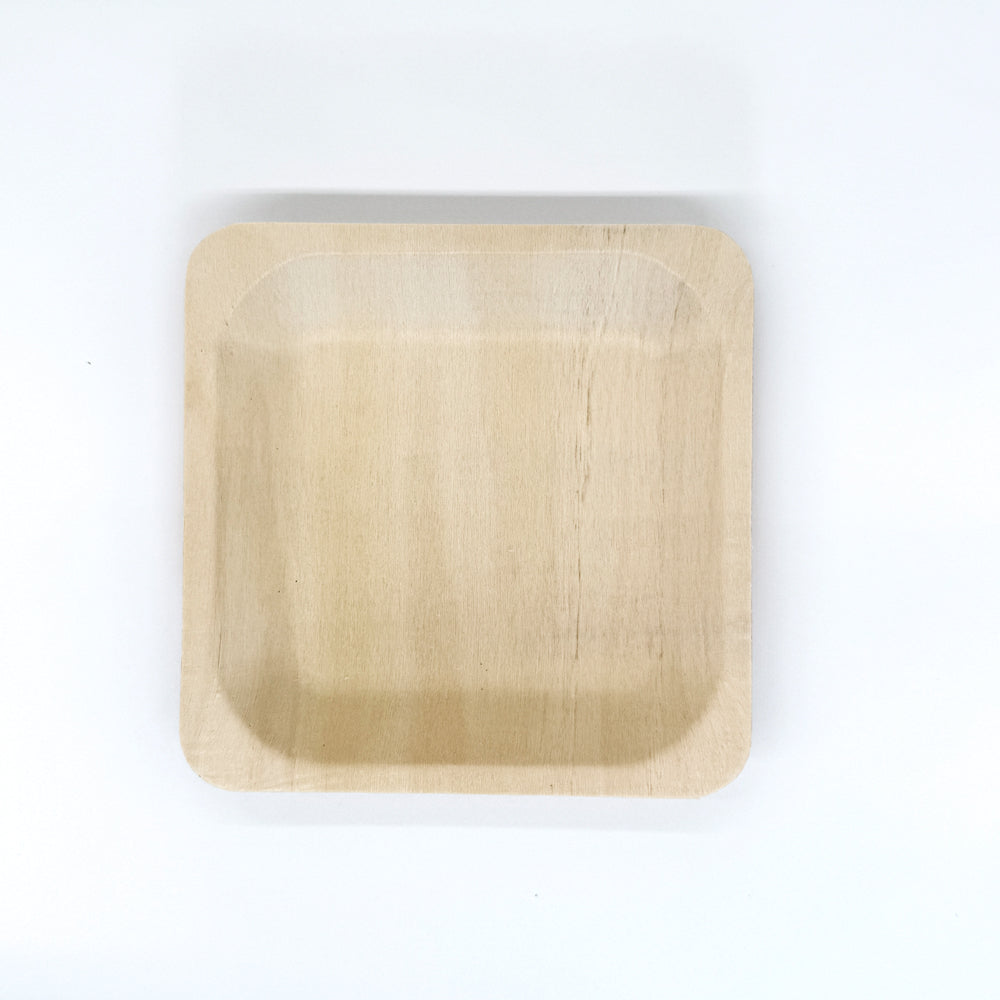 6"x6" Square Wooden Plate