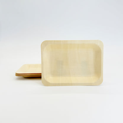 7.87"x5.7" Rectangle Wooden Plate