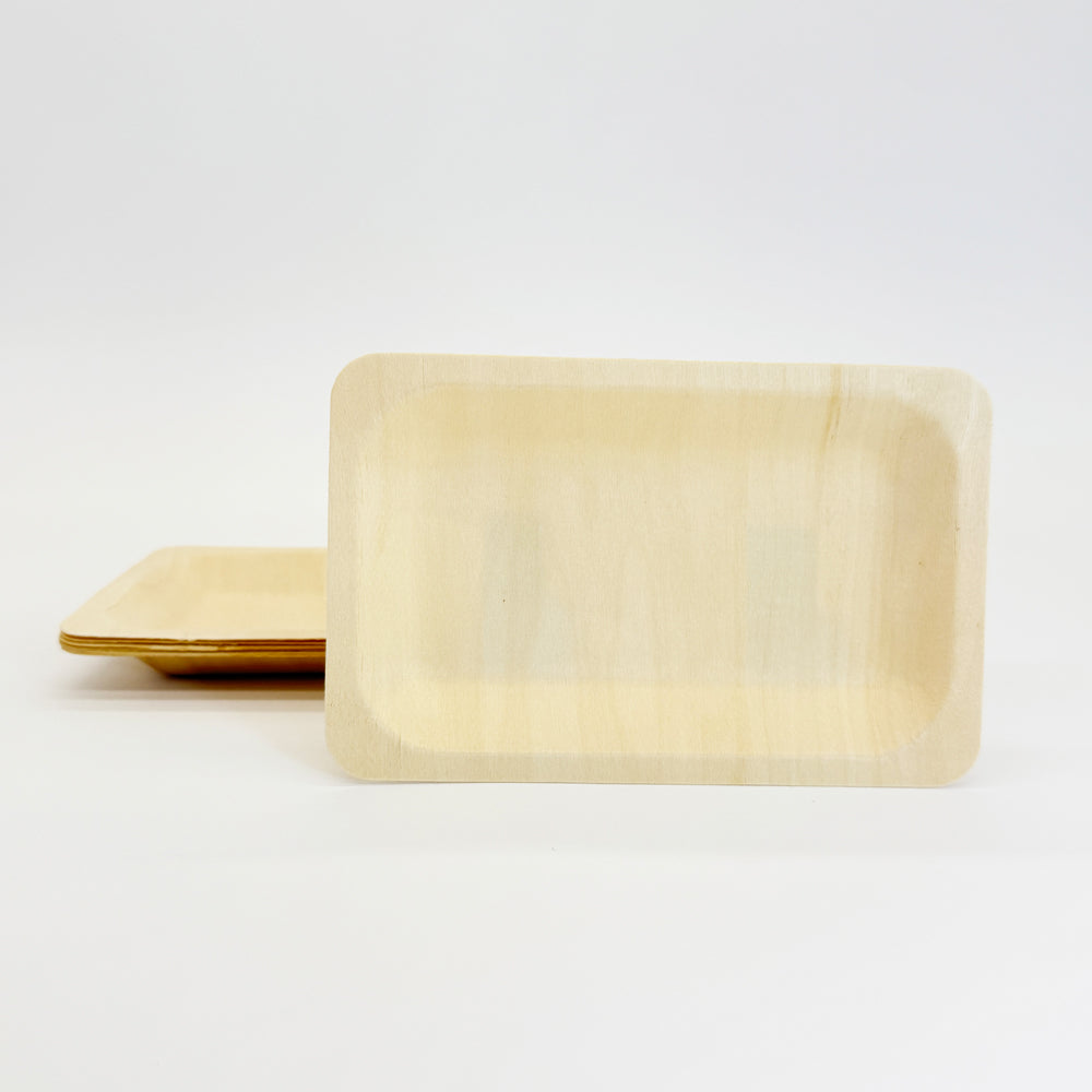 7.7"x4.9" Rectangle Wooden Plate