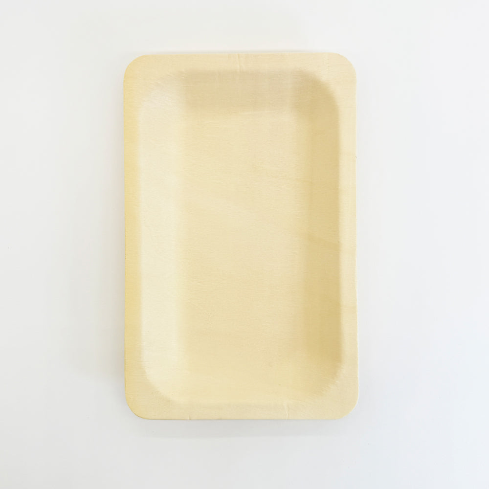 9.3"x6.7" Rectangle Wooden Plate