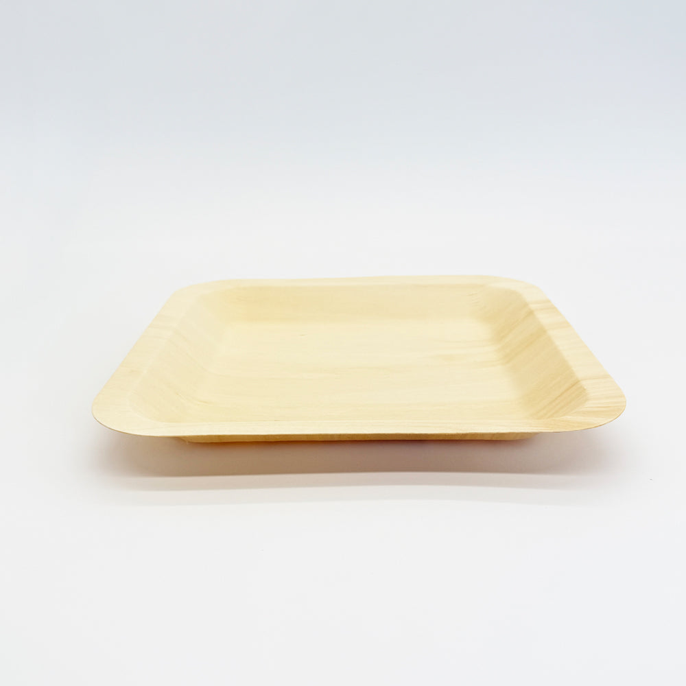 9"x9" Square Wooden Plate
