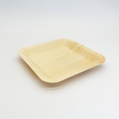 9"x9" Square Wooden Plate