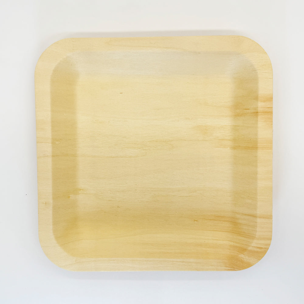 8"x8" Square Wooden Plate