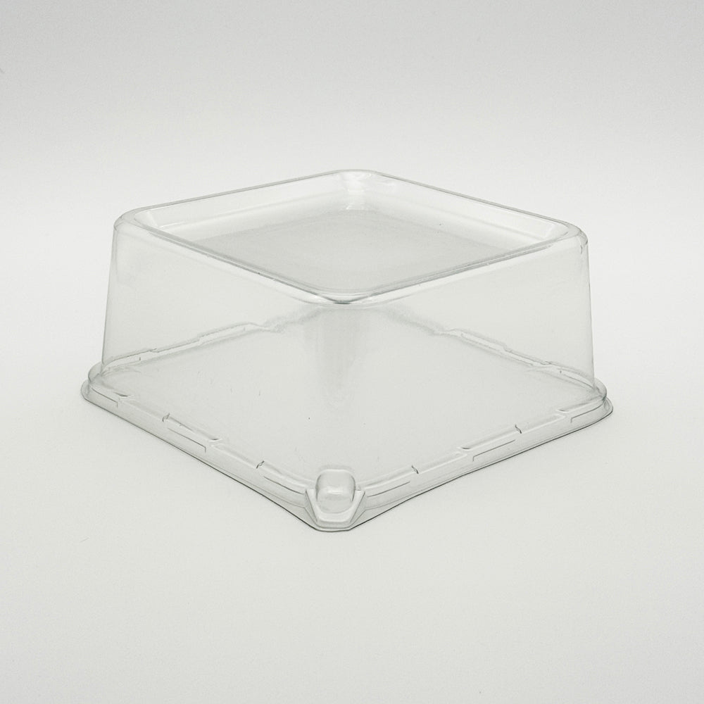 8"x8" Clear PET Wooden Plate Lid