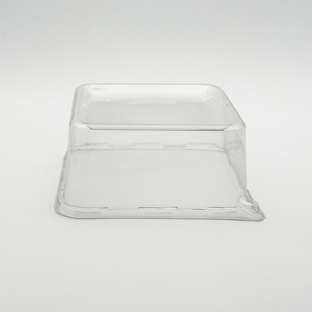 8"x8" Clear PET Wooden Plate Lid
