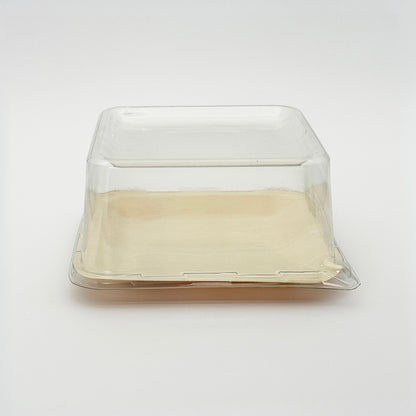 8"x8" Clear PET Wooden Plate Lid
