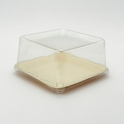 8"x8" Clear PET Wooden Plate Lid