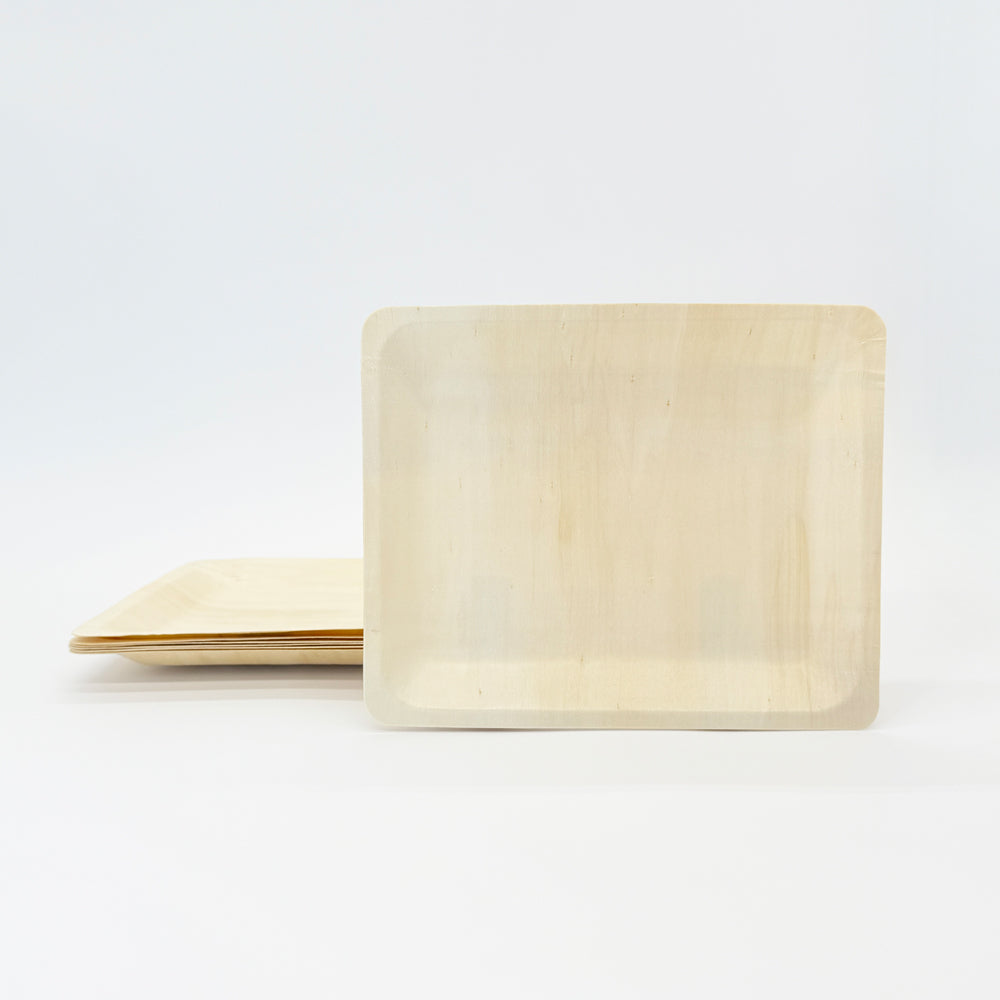 10.4"x8.5" Rectangle Wooden Plate