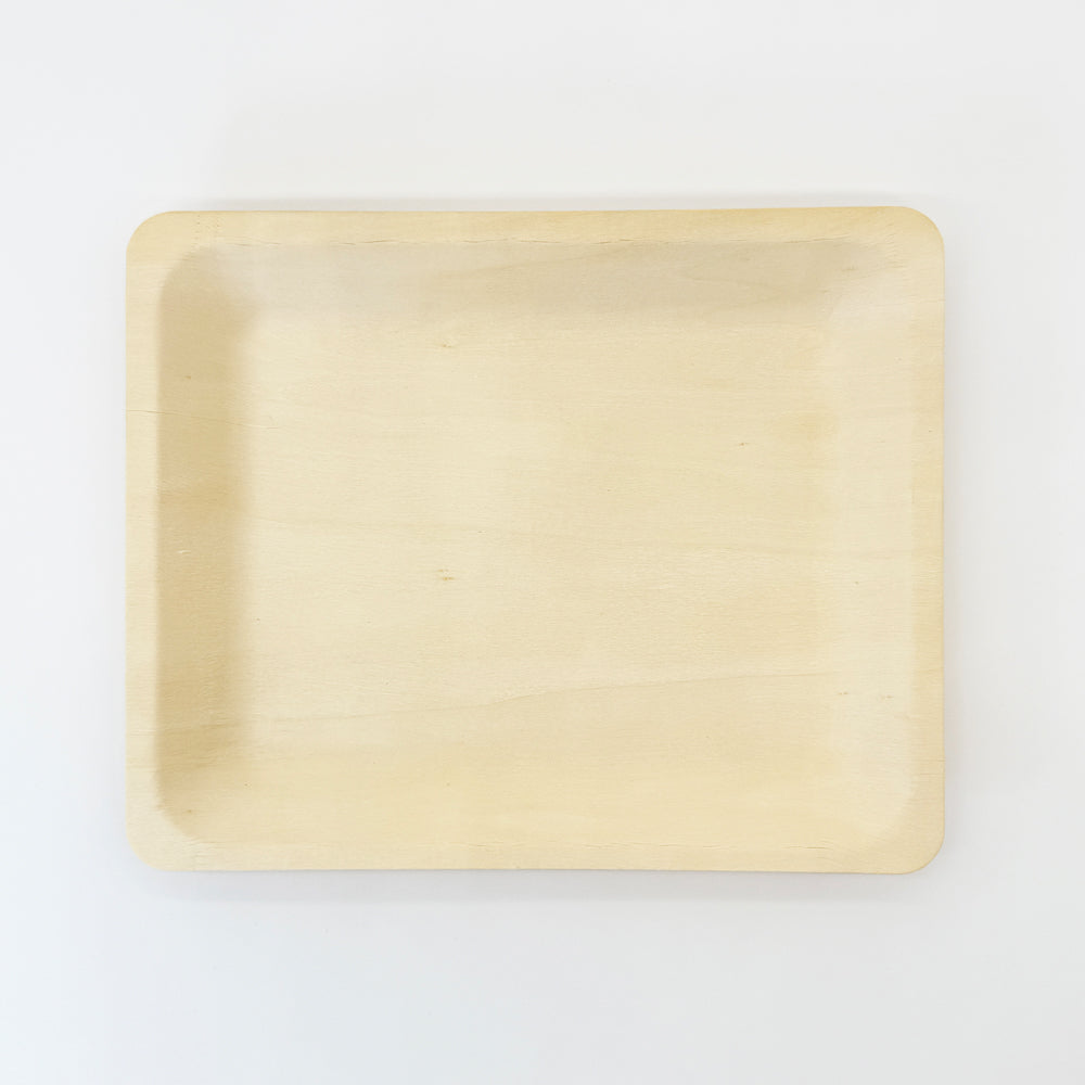 10.4"x8.5" Rectangle Wooden Plate