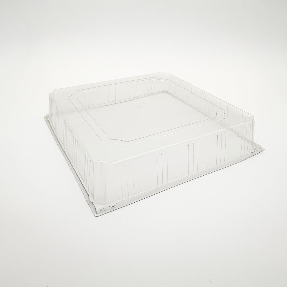 16"x16" Solid Wood Tray Clear PET Lid