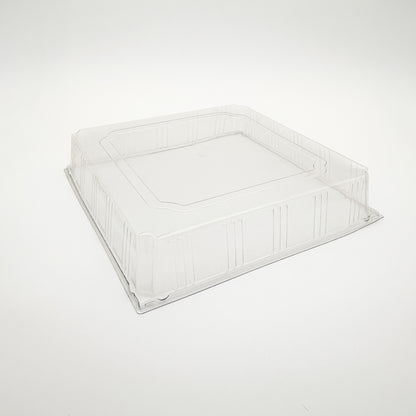 18"x18" Solid Wood Tray Clear PET Lid