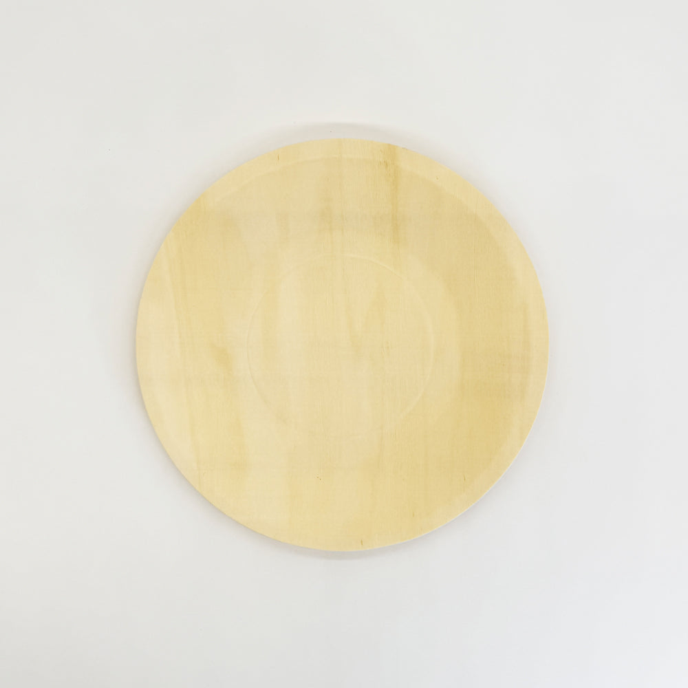 8.5" Round Wooden Plate