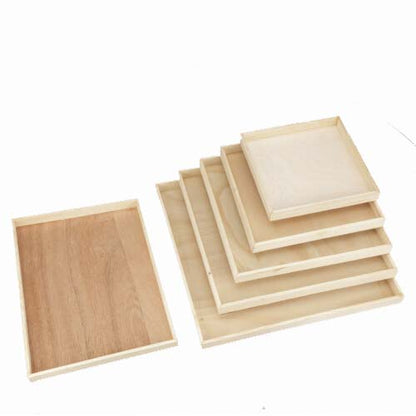 10"x10" Solid Wood Tray (Paper Lined)