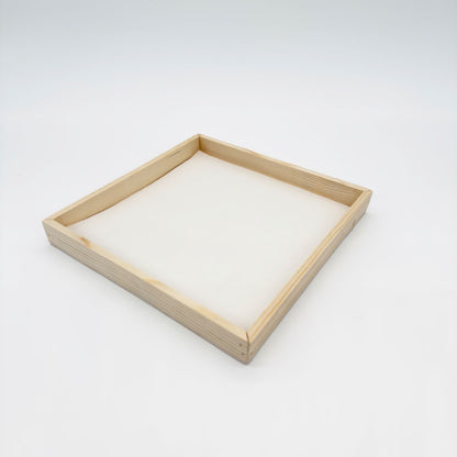 10"x10" Solid Wood Tray (Paper Lined)
