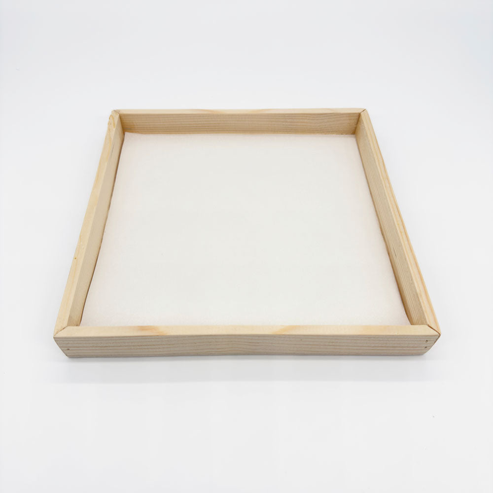 10"x10" Solid Wood Tray (Paper Lined)