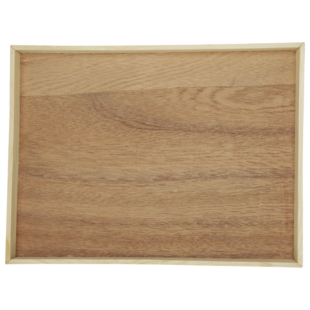 12"x16" Solid Wood Rectangle Tray (Paper Lined)