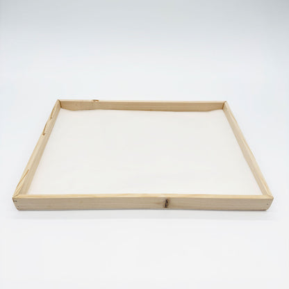 12"x16" Solid Wood Rectangle Tray (Paper Lined)