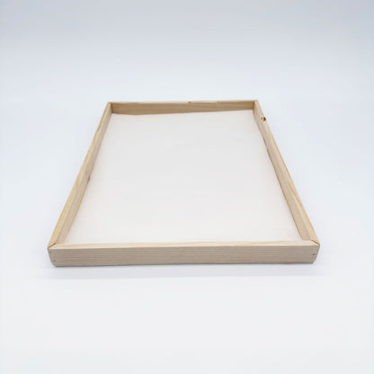 12"x16" Solid Wood Rectangle Tray (Paper Lined)