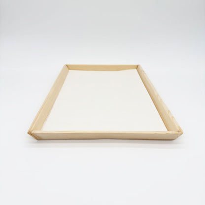 12"x18" Angled Edge Solid Wood Tray (Paper Lined)