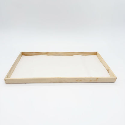 12"x21" Solid Wood Tray (paper Lined)