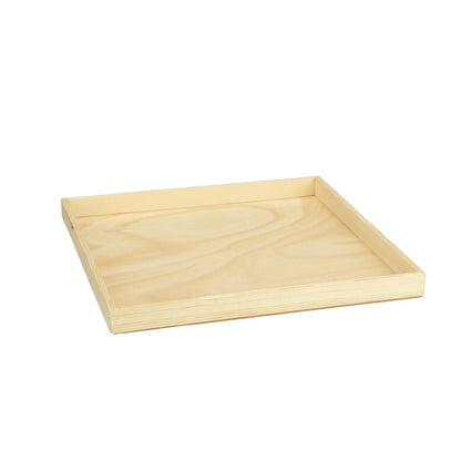 14"x14" Solid Wood Tray (Paper Lined)