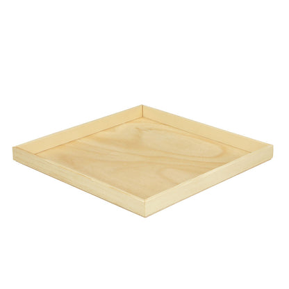14"x14" Solid Wood Tray (Paper Lined)