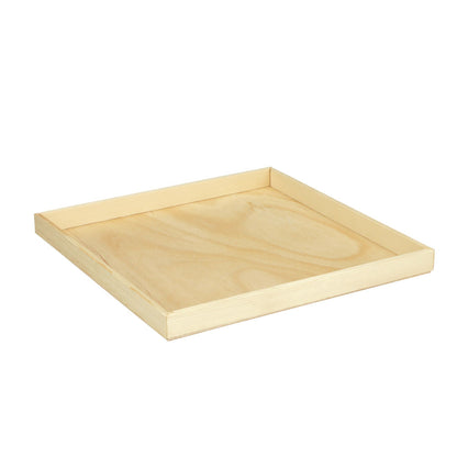 14"x14" Solid Wood Tray (Paper Lined)