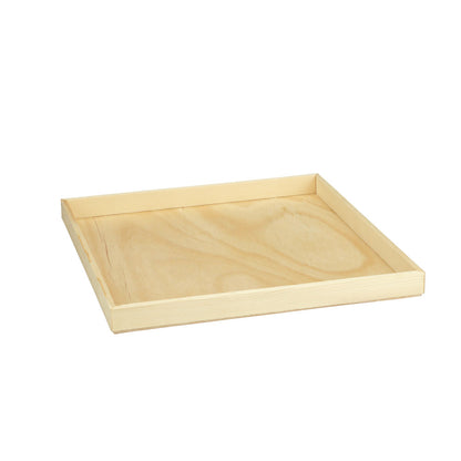 14"x14" Solid Wood Tray (Paper Lined)