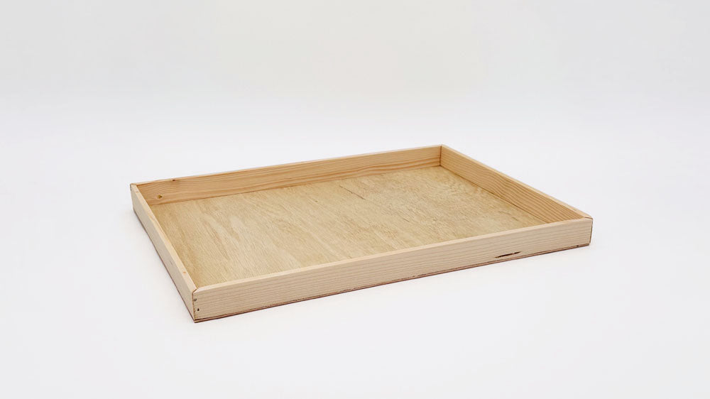14"x21"x1" Solid Wood Tray (Paper Lined)