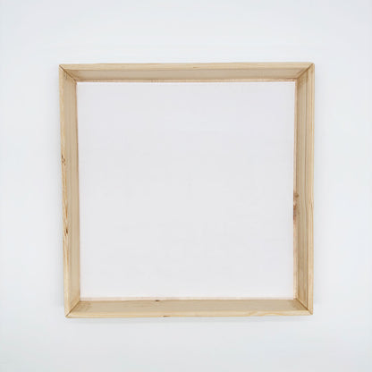 14"x14" Angled Edge Solid Wood Tray (Paper Lined)
