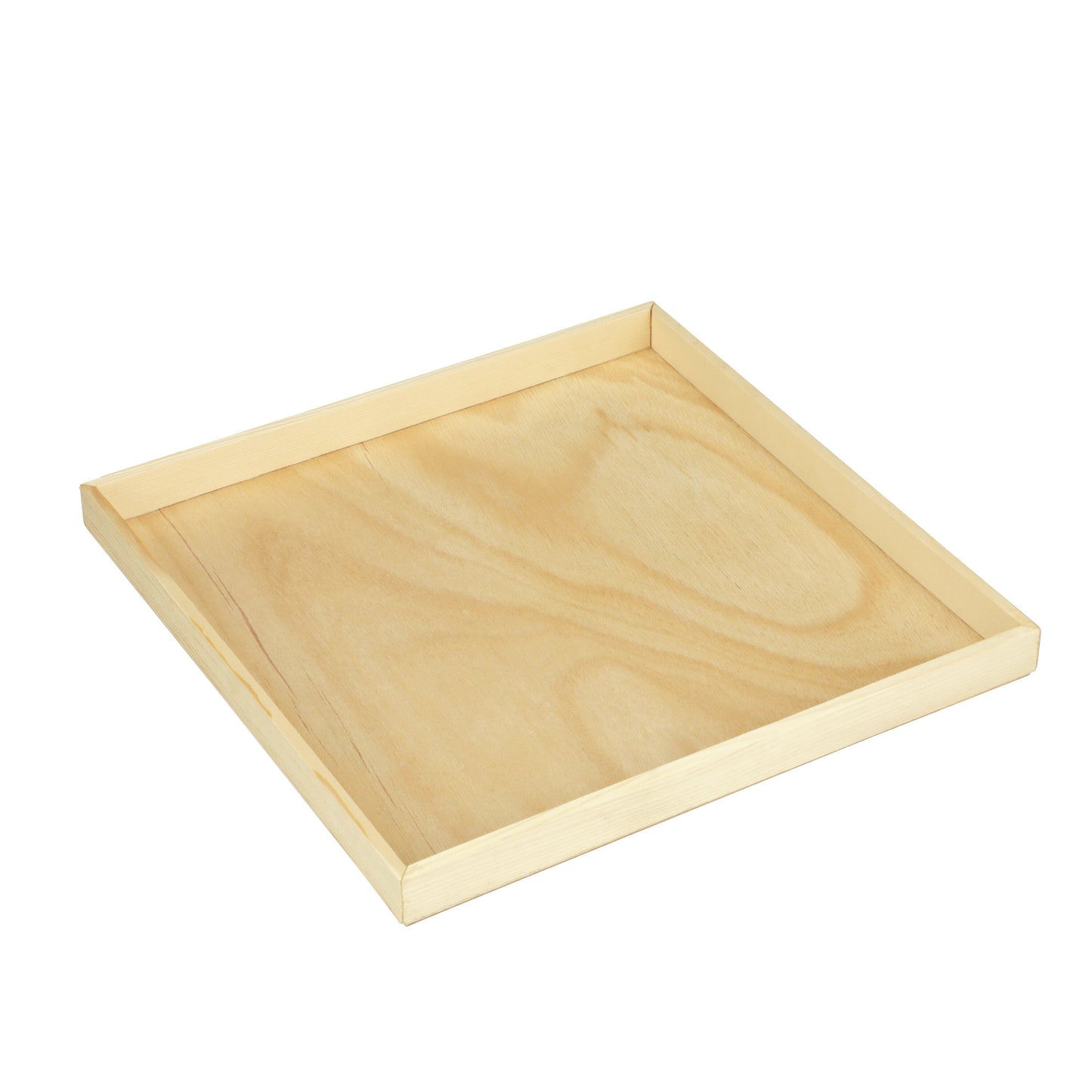 14"x14" Solid Wood Tray (Paper Lined)