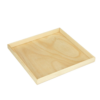14"x14" Solid Wood Tray (Paper Lined)
