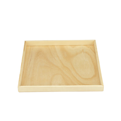 14"x14" Solid Wood Tray (Paper Lined)