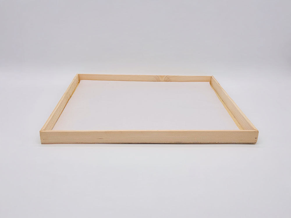 14"x14" Solid Wood Tray (Paper Lined)