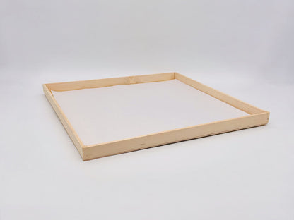 14"x14" Solid Wood Tray (Paper Lined)