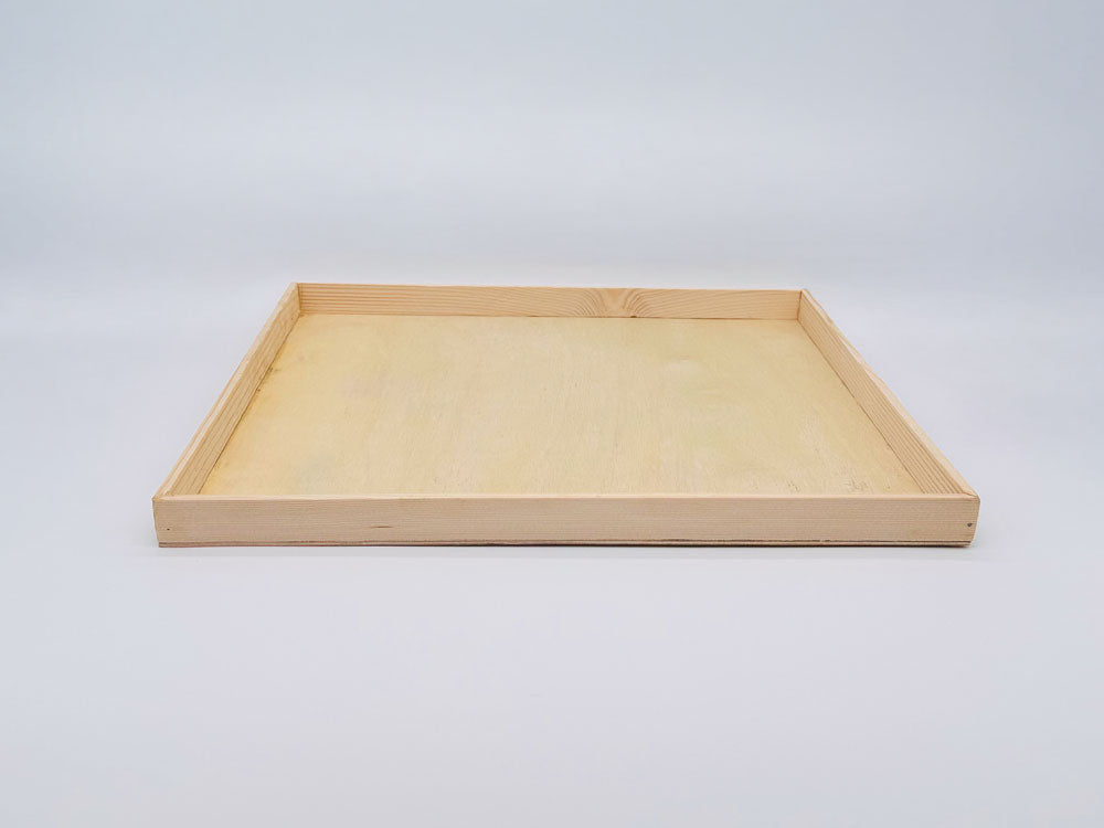 18"x18" Solid Wood Tray (Paper Lined)