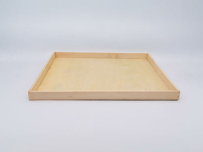 18"x18" Solid Wood Tray (Paper Lined)