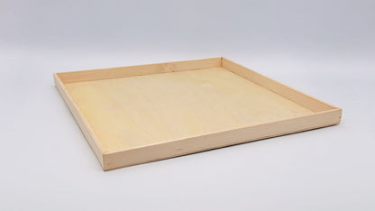 18"x18" Solid Wood Tray (Paper Lined)