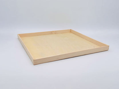 18"x18" Solid Wood Tray (Paper Lined)