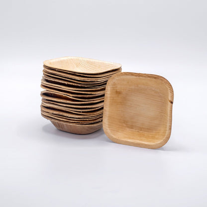 3"x3" Square Palm Leaf Bowl (4 oz)