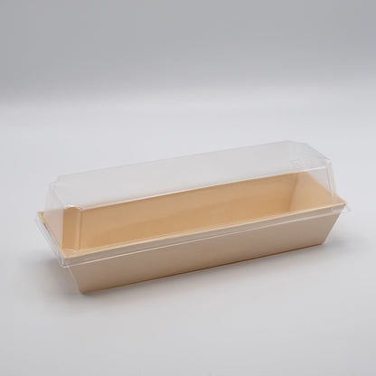7.7"x3" Standard Balsa Wood Tray with Clear PET Lid