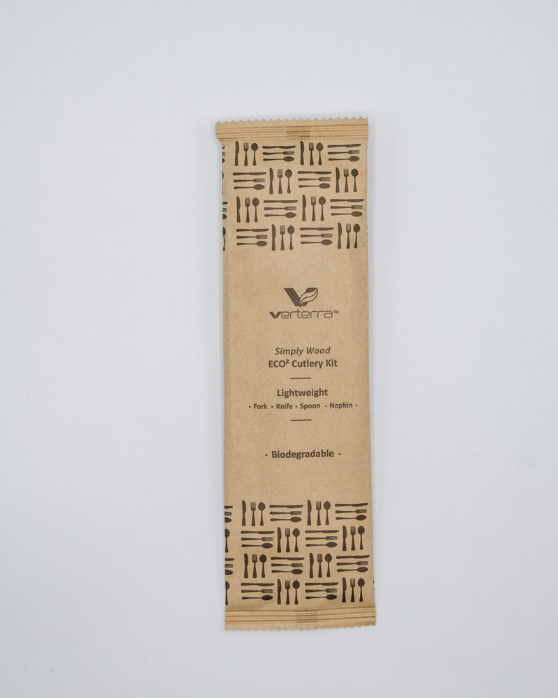 6" Light Weight Wooden Cutlery Kit