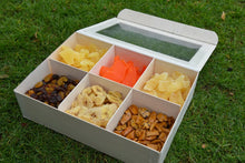 8"x11"x3" Vento Balsa Wood Collapsible Box with Attached Window Lid and 3 Dividers