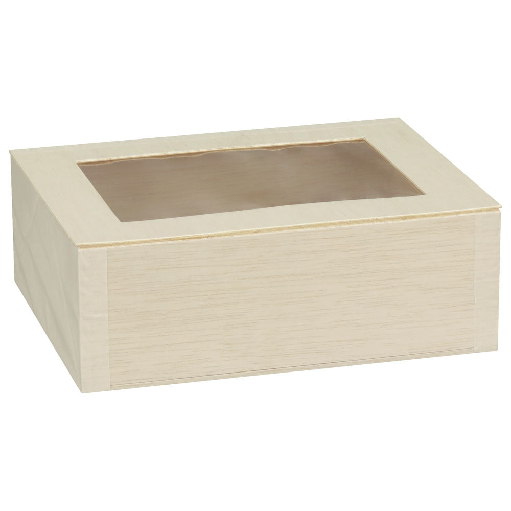 6x8x3 Medium Balsa Wood Window Gift Box | Verterra - Verterra