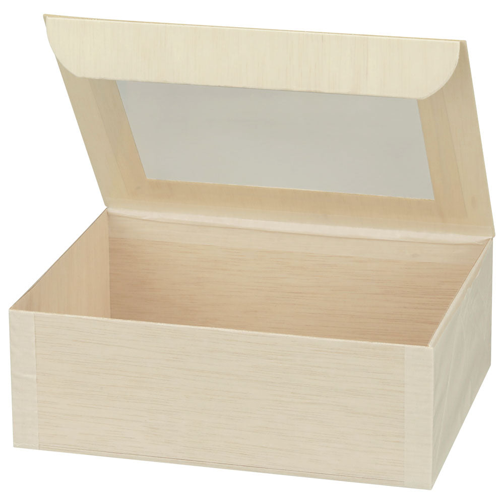 6x8x3 Medium Balsa Wood Window Gift Box | Verterra - Verterra