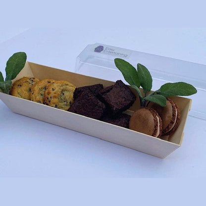 7"x2"x1" Small Balsa Wood Tray with Clear PET Lid